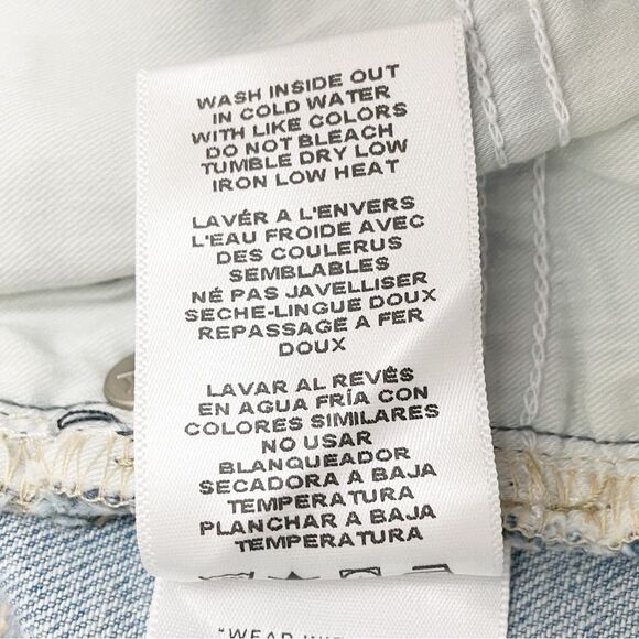 NEW Good American Jeans Good Classic Straight Distressed Light Blue636 Size 28 - Picture 11 of 13